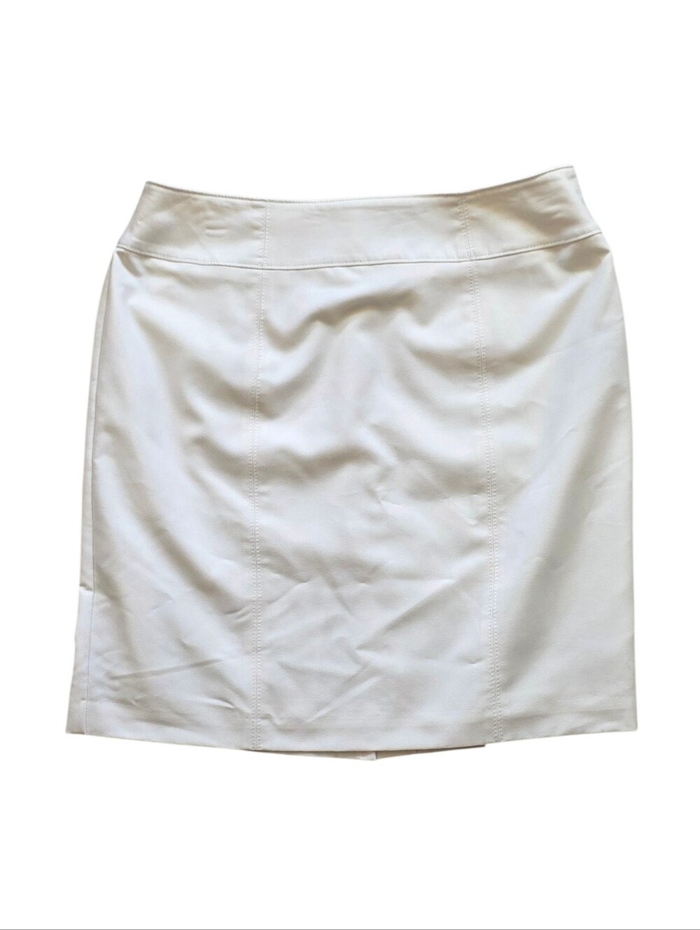 Worthington‎ Size 16 Off White Cream Lined Stretch Elegant Pencil Skirt Office